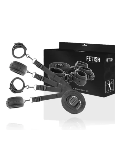 FETISH SUBMISSIVE CUFF AND TETHER SET