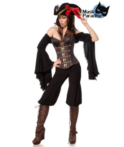 Female Pirate braun/schwarz von Mask Paradise