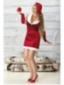Rotes Weihnachtskleid Snow White mit Armstulpen und Mütze von Andalea Dessous