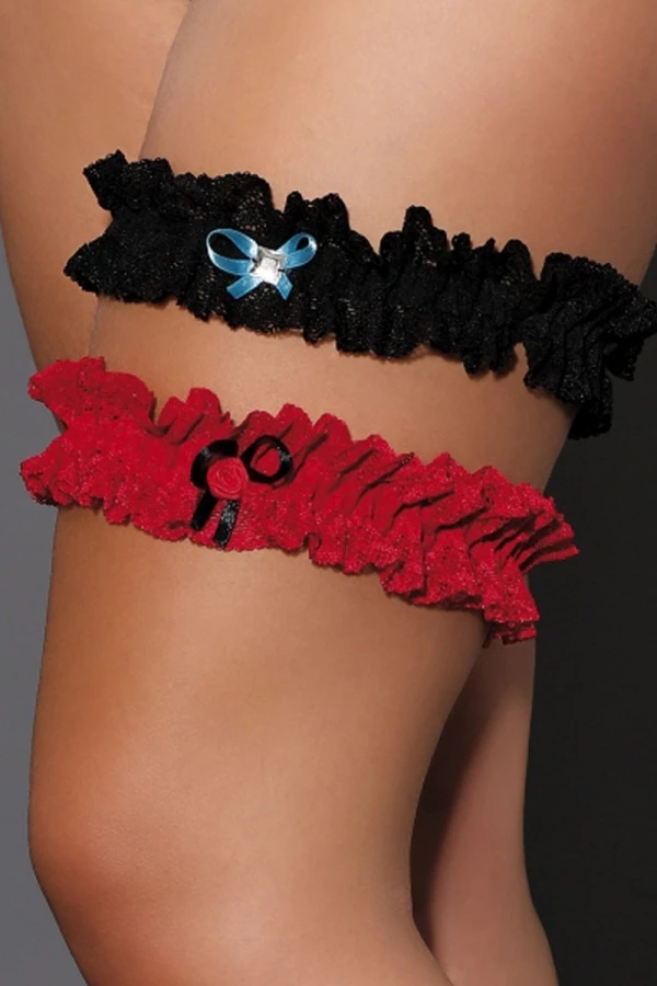 Rotes Strumpfband Pr0002 von Provocative