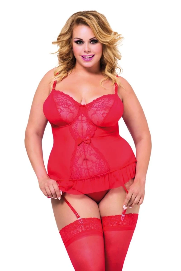 Rotes Korsett 1852 von Softline Plus Size