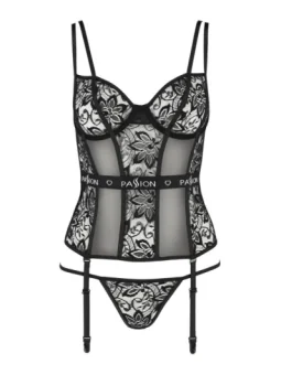 Schwarzes Strapshemd Pa595648 von Passion Devil Collection