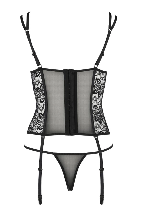 Schwarzes Strapshemd Pa595648 von Passion Devil Collection