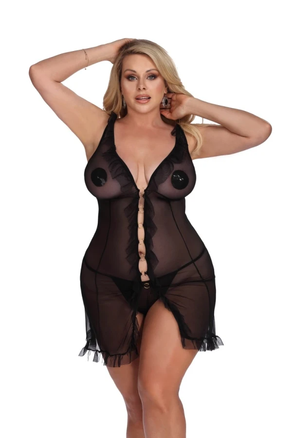 Schwarzes Chemise 1817 von Softline Plus Size