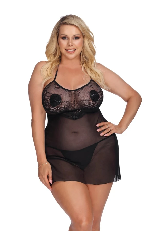 Negligee CR4084 schwarz von Chilirose