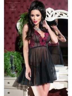 Babydoll CR4214 schwarz/pink von Chilirose