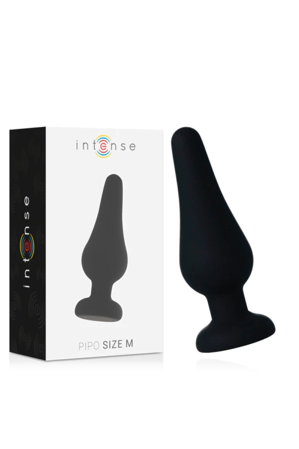 Analplug Pipo M Schwarzes Silikon 11 cm von Intense Anal Toys