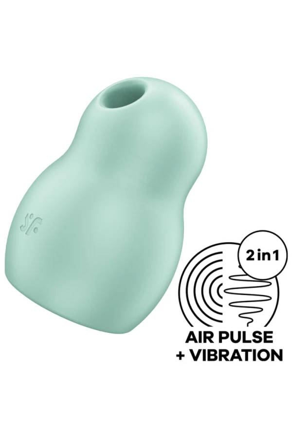 Pro To Go 1 Doppelter Luftpulsstimulator & Vibrator Grün von Satisfyer Air Pulse