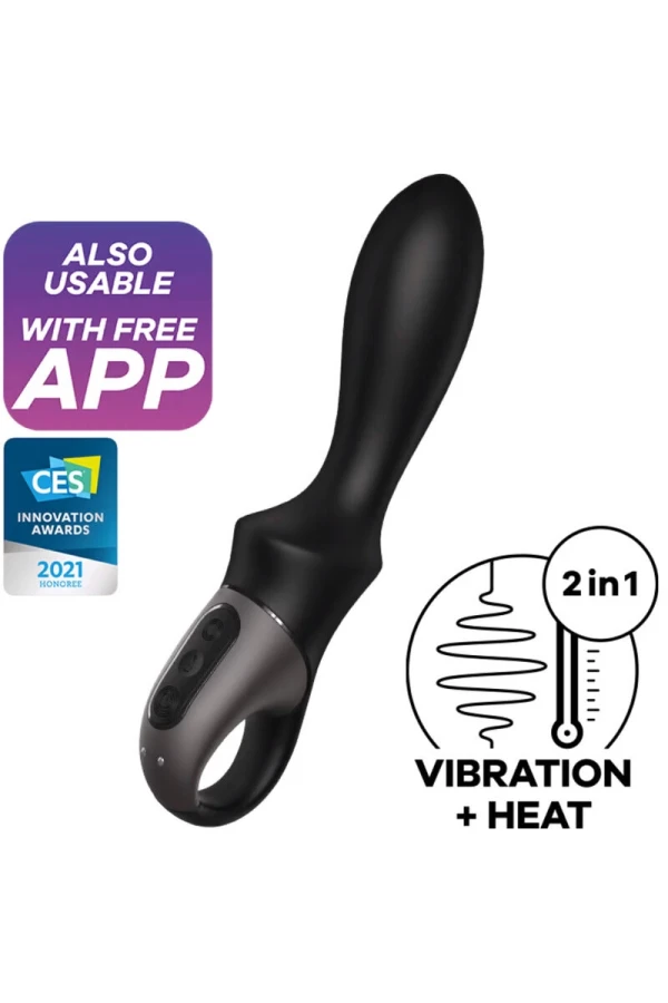 Heat Climax Anal Vibrator Appsteuerung Schwarz von Satisfyer Connect