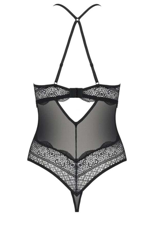 Schwarzer Damen-String-Body Athena von Passion Dessous