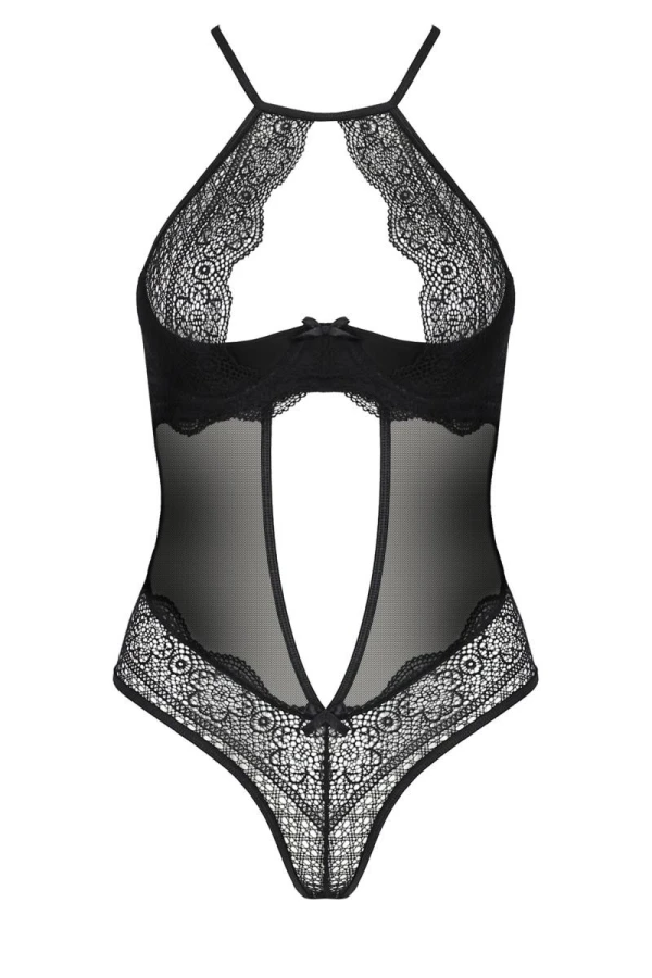 Schwarzer Body Ouvert Lxelena001 von Demoniq Ladyx