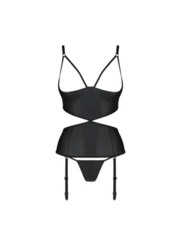 ♥ Jannies Korsett & Tanga mit offenem Schritt schwarz von Passion-Exklusiv ♥