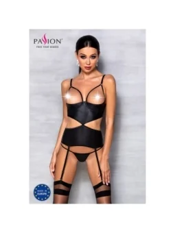 ♥ Jannies Korsett & Tanga mit offenem Schritt schwarz von Passion-Exklusiv ♥