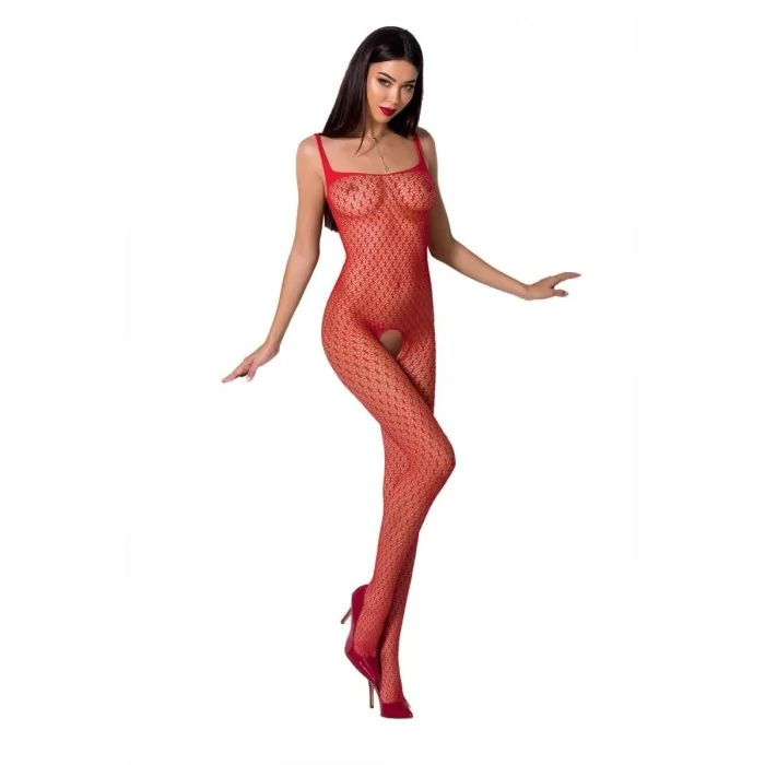 Roter ouvert Bodystocking BS071 von Passion
