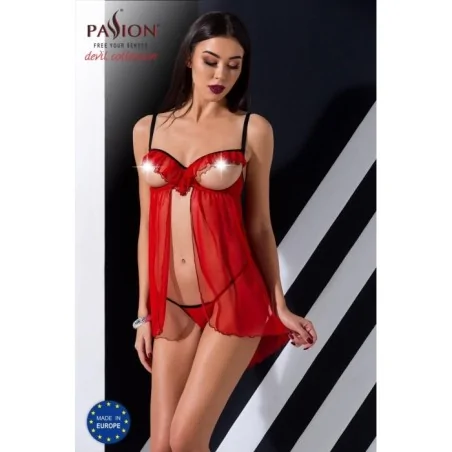 Rotes ouvert Chemise Cherry...