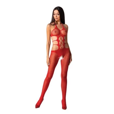 Roter ouvert Bodystocking...