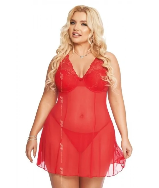 Rotes Chemise 1892 von Softline Pluse Size Collection