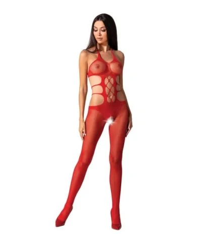 roter ouvert Bodystocking BS084 von Passion