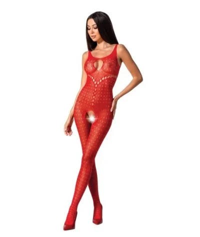 Roter ouvert Bodystocking BS078 von Passion