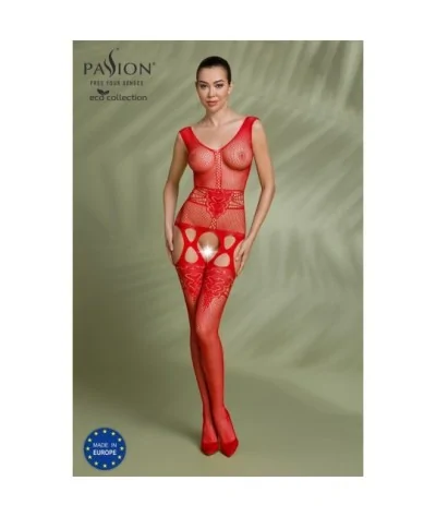 ECO Bodystocking BS014 rot von Passion Eco Collection
