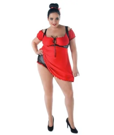 rotes Chemise SW/110 Andalea Sexy Work Kollektion